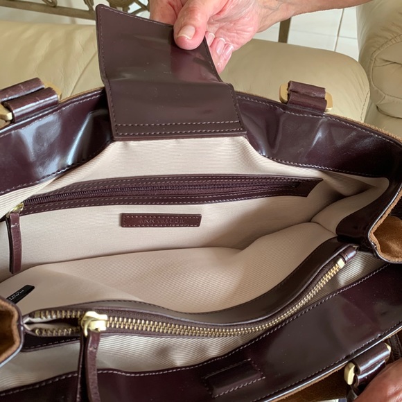 Ann Taylor brownish/rust suede bag - Picture 3 of 4